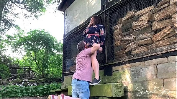 Fucking at an abondand barnyard - outdoor sex