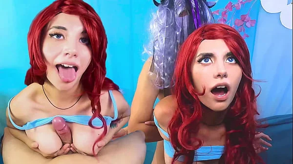 Se filtra escena de película Kraken vs Sirena Dreamworks - Chelsea sirenita cosplay hentai (ARIEL)