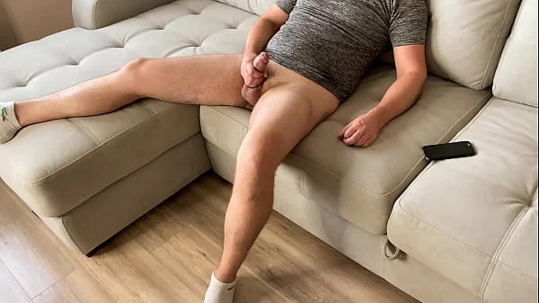 Busty Stepmom Caught Stepson Jerking off and Helped Him Cum - Russian Amateur with Dialogue