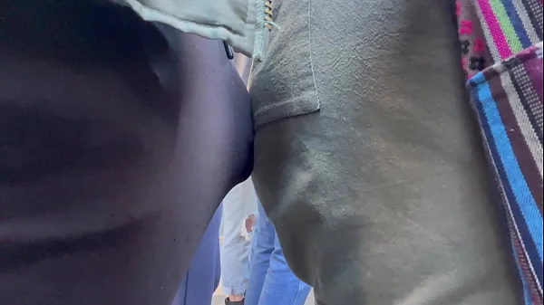 Mature mom loves BBC pressed on her ass in public Pt. 1