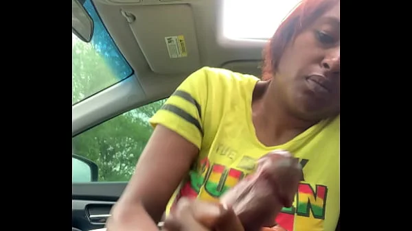 Handjob in car