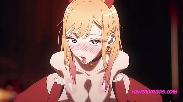 Hot Blonde Marin Dressed as a Bunny Gives Blowjob then Gets Creampied - Uncensored Cartoon