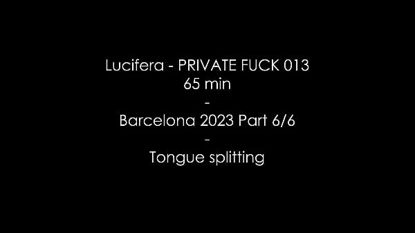 Lucifera Cumshot Cris Angelo - Double Langue - Tongue splitting - Private Fuck 009 - Paris - Barcelona Part 6/6