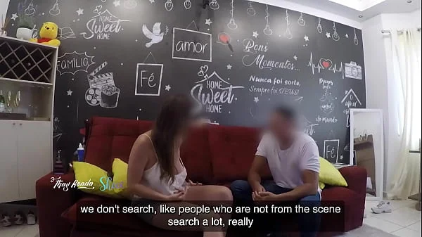 Hot wife Thay Ksada was recognized by the delivery man, she lets him suck her on the living room sofa - with English subtitles - teaser