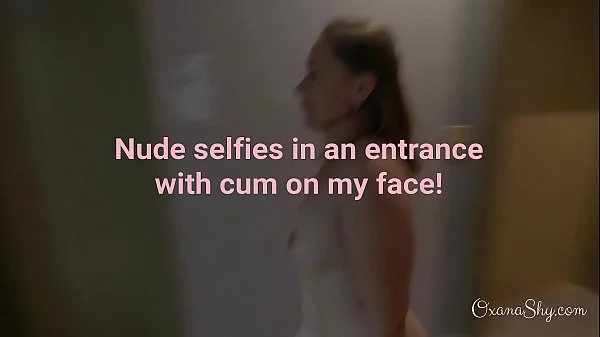 Public dare. Totally nude selfies with cum on my face