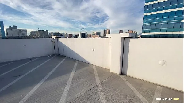 Risky Public Fuck in Parking Garage AVN 2020 - Molly Pills - Young Amateur Couple Adventure Sex POV HD