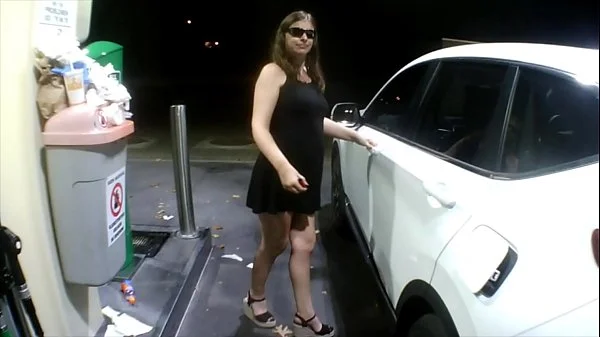 Flashing at the gas station