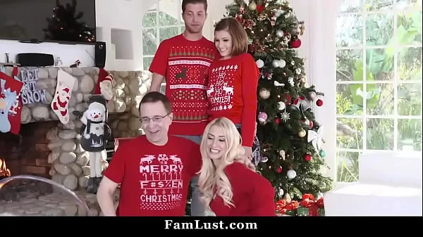 Step-Sis Fucked By Her During Family Christmas Pictures