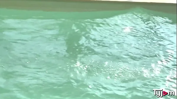 Angel Wicky having big boobs, fucks with a BBC at the swimming pool