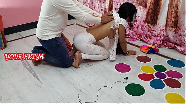 Holi special: Indian Priya had great fun with step brother on Holi occasion