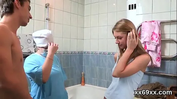 Doctor watches hymen physical and virgin teenie riding
