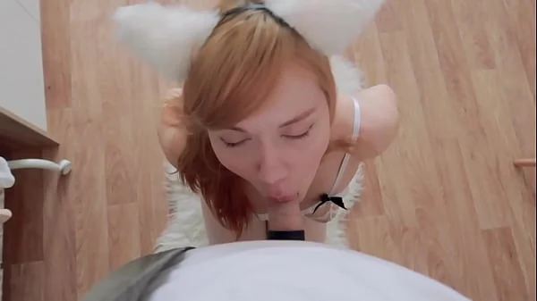 NEKO GIRL ON LEASH BEGS FOR ANAL FUCK AND FACIAL