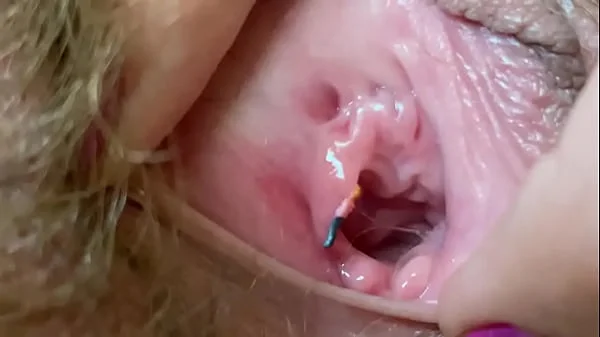 Extreme Close Up Big Clit Vagina Asshole Mouth Giantess Fetish Video Hairy Body !