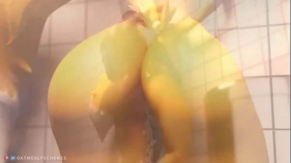 Renamon in the locker room