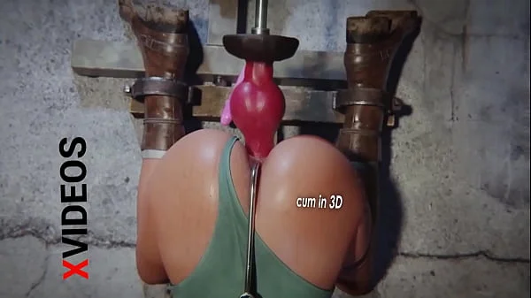 Sex machine fucked hard this 3D girl in her ass