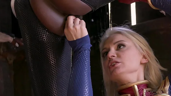 Wicked - Captain Marvel Makes Her Alter Dimension Black Self Squirt Hard FULL SCENE